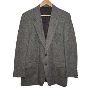 Canali Milano Wool Mohair Blend Tweed Size US 44 2 Button Blazer Jacket